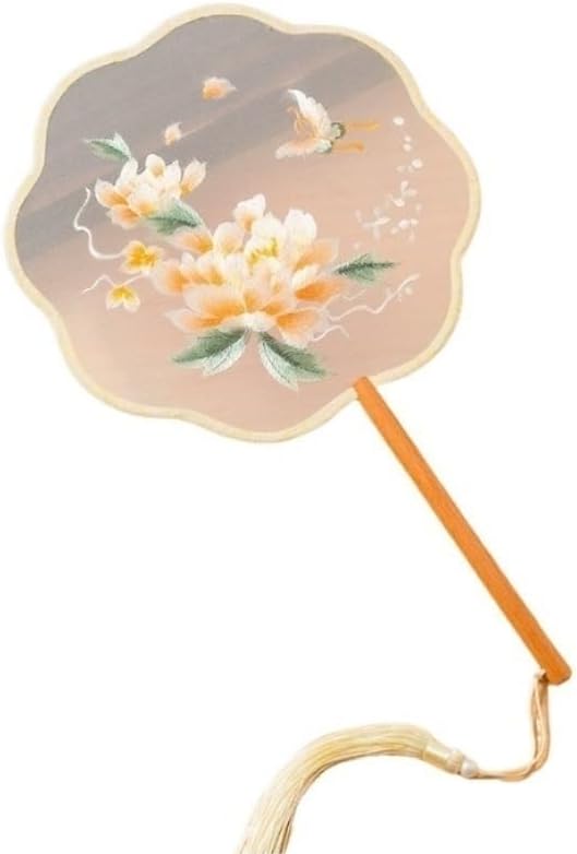 Embroidered Round Fan Ancient Dancing Chinese Cheongsam Sided