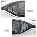 for Nissan Sentra Sylphy 2020-2025 Rear Side Window Louvers,Sport Style Triangular Window Glass Blinds Air Vent Scoop Shades Cover Trim Blinds Auto Exterior ABS Decorate Accessories (Piano Black)