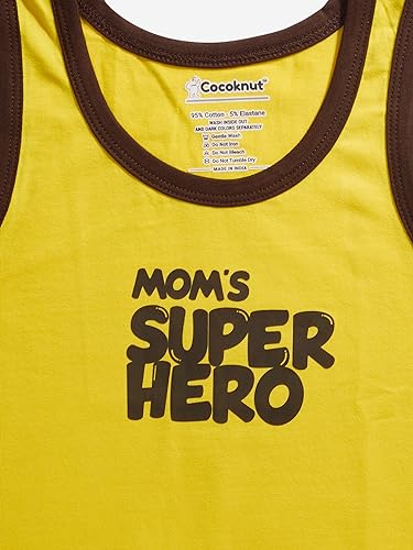 Image of Cotton Cute Print Boy's Vest, Regular Fit Multicolour, Breathable & Super Soft Fabric, (Pack of 2)
