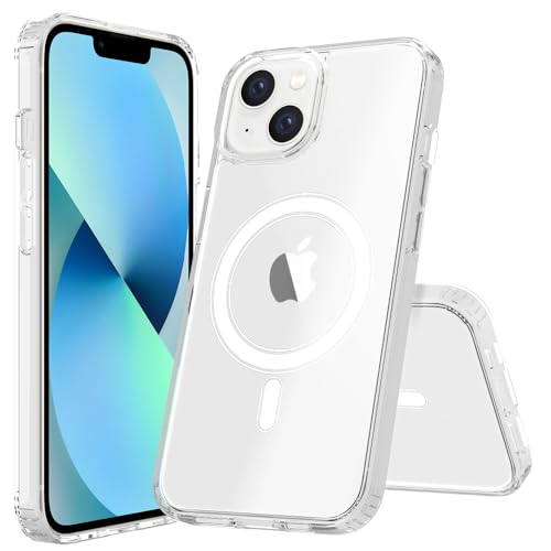 Image of for iPhone 13 /14 Case [Compatible with Magsafe] Translucent Matte Phone Cover, [10 FT Military Grade Drop Protection] Slim Durable Shockproof Protective Bumper (Transparent, iPhone 14)