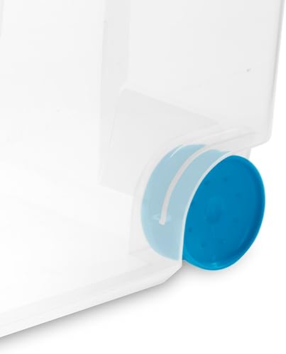 Miniatura 4 de Sterilite Caja de juntas con ruedas de 120 cuartos de galón, contenedor de almacenamiento apilable con tapa de cierre, asa y sello hermético,