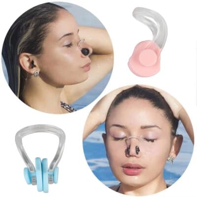Image of Swimming Nose Plugs 2 Pcs - Comfortable Soft Nose Clips for Swimming, Training & Water Sports
