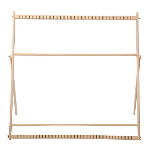 Drewniane Krosno Tkackie DIY Drewniana Ręczna Maszyna Tkacka Regulowany Wspornik Gobelin Wełniany Narzędzie Dziewiarskie
