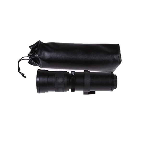 LEDMOMO 420-800mm F / 8.3-16 Super Teleobjektiv Manuelle Zoom Objektiv für Canon Nikon Sony Pentax DSLR Kamera (Schwarz) – Bild 5