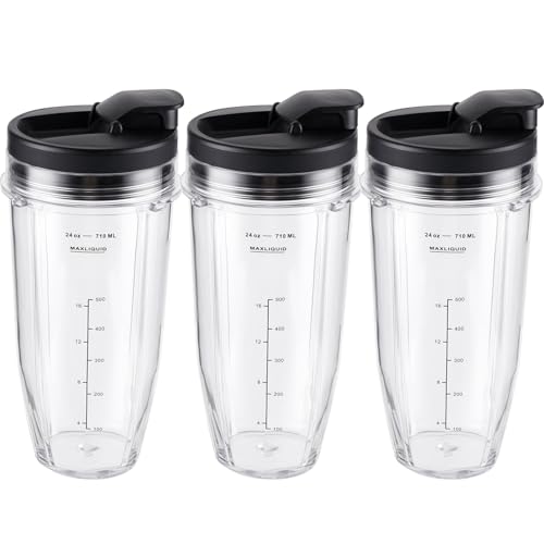 24oz Ninja Cups 3-Pack with To-Go Lids