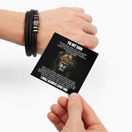 To My Son Bracelet, Son Gifts From Mom And Dad, Bracelet For Son From Dad, Son Bracellet From Mom, Birthday Gift For Son, Men Bracelet, Gift For My Son Birthday With Message Card And Gift Box3