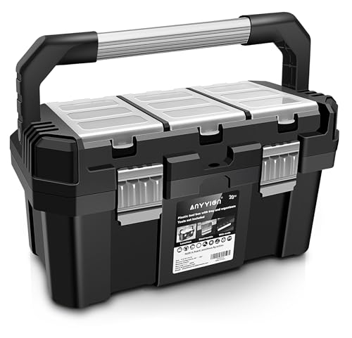 Anyyion 19-Inch Tool Box with Removable Tray