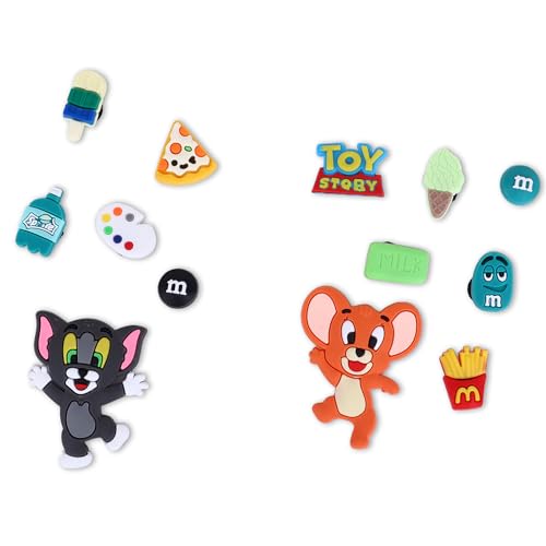 Image of CASSIEY Shoe Jibit Charms Croc Pack Of 2, 5, 6, 7, 9, 10, 12,14 Pcs Different Characters Used to Decorate Clogs Shoes for Rounded Holes Charms For Shoes