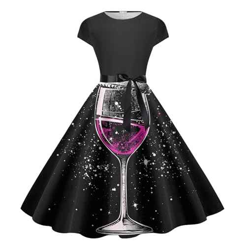 Vestido de fiesta para mujer, elegante, largo hasta la rodilla, sin mangas, para el trabajo, Morado (, XL
