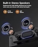 MYKESONIC Automatyczny odtwarzacz płyt, gramofon winylowy z napędem pasowym Bluetooth, magnetyczny wkład AT-3600L, wejście i wyjście Bluetooth, głośniki stereo Hi-Fi, słuchawki Aux, wyjście RCA z