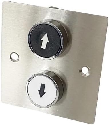 Stainless Steel 86 * 86 Panel Concealed Mounted Push Button Switch Power Start Control UP Down Arrow NO