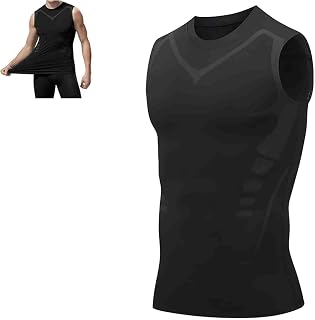 Men Compression Shirt,High Elastic Shaping Sleeveless Shirt for Men, Feel The Power of Confidence