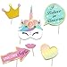 Party Supplies(35Count),Konsait Funny Glitter Photo Booth Props,Rainbow Pegasus Photo Props for Girl Kids for Baby Shower Birthday Party Favors Supplies