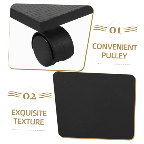 Soporte para torre de computadora LALAFINA con ruedas, soporte móvil para CPU bajo el escritorio, compatible con gabinetes de torre, diseño negro miniatura 3