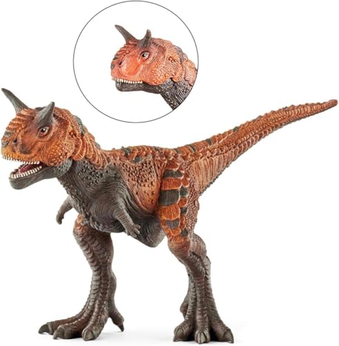 Image of Carnotaurus Realistic Dinosaur Toy with Movable Mouth Textured Dinosaur Figure Prehistoric Animal Creatures Educational Toy for Kids & Adults