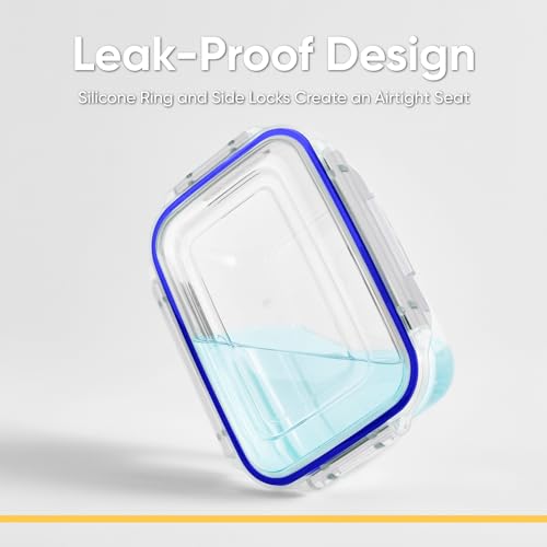 Image of Superio Plastic Food Storage Container Set, BPA Free, Sealed Containers with Airtight Lids for Pnatry, Cupboard, and Fridge- Microwave and Dishwasher Safe (10) (9 Pack)