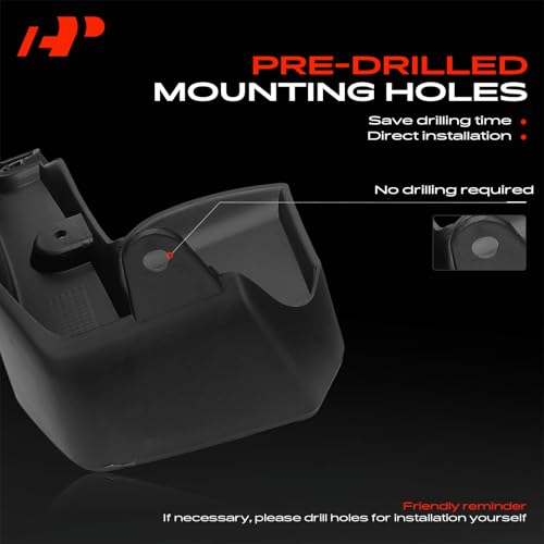Image of A-Premium Mud Flaps Compatible with Honda | for Honda Civic 2017-2019 Sedan, No Drilling Required Mud Guards with Hardware Accessories, Set of 4 Front Rear
