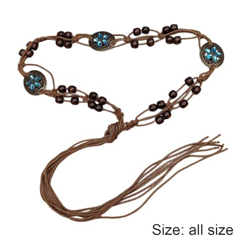 Skinny Tassel Belts for Women, Woven Waist Belt Style Waistband Waist Rope Dress Belt Adjustable Chain Belt Waist2