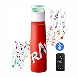 Tazza thermos musicale con altoparlante bluetooth, tazze da caffè da 600 ml, tazze da viaggio, tazza isolante sottovuoto for bottiglia d'acqua in acciaio inossidabile 316, tazza intelligente(Red)