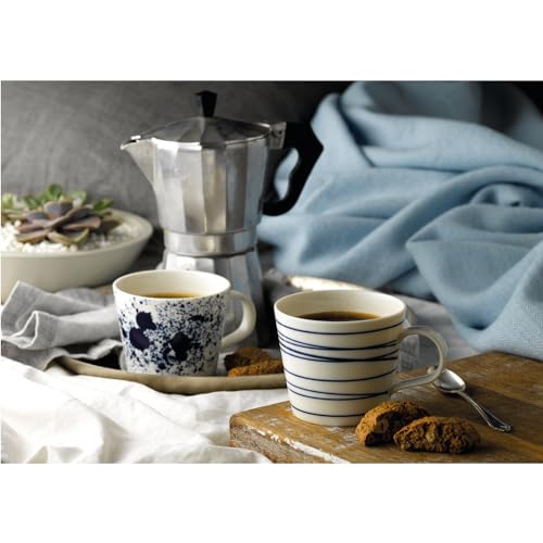 Royal Doulton Dinner Set, Stoneware, Designed to Mix & Match, 1815 Pacific Dinnerware Set, Blue Lines, 16 Piece Set - Image 6