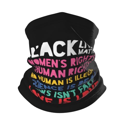 Science Is Real Black Lives Matter Magic Scarf Gaiter Face Cover Balaclava Headband Head Wrap Headwear For Fishing Hiking Cycling Ski