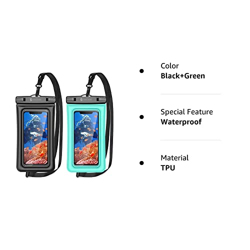 Syncwire Waterproof Phone Case, 2 Pack Ipx8 Universal Waterproof Phone Pouch Underwater Dry Bag Compatible With Iphone 12 Se2 11 Pro Xs Max Xr X 8 7 6S Plus Galaxy S10 S9 Note 10 Google Pixel Up To 7" #TOP7