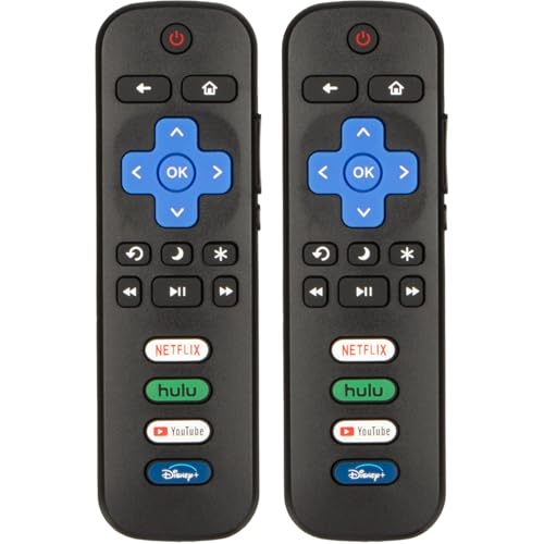 Télécommandes de rechange Roku TV pour téléviseur TCL Onn et Hisense pack de 2
