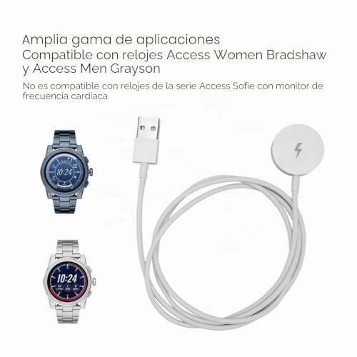 Cargador para Michael Kors Sofie Bradshaw Grayson base de carga magnética blanca con cable USB 4