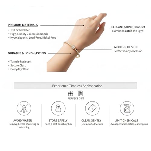 Image of Bracelet for women Bangles for women Anti Tarnish Stylish Adjustable Bracelet for girls gold Kada for Women Accessories Anti Tarnish Jewellery Stainless Steel Cuff Bracelet gifts