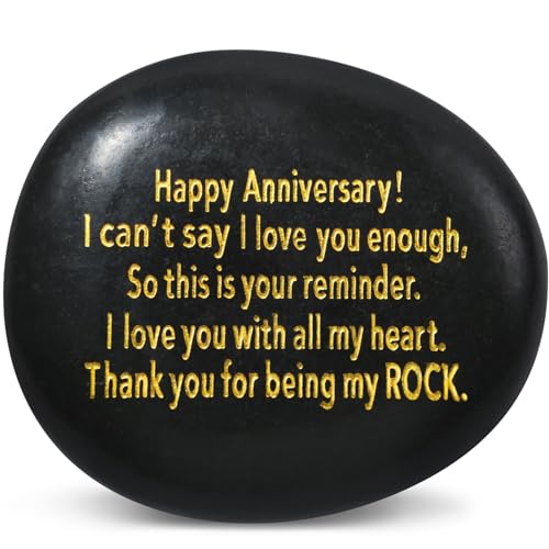 Anniversary Wedding Gifts for Him, Her, Couple Gifts, for Couple, Husband, Wife, Boyfriend or Girlfriend, Engraved Natural Rock Gift with Words. - Image 3