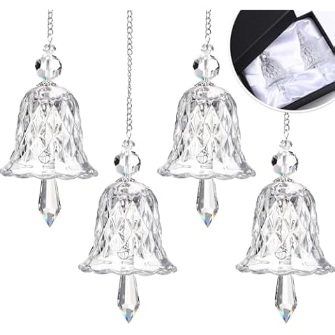 Maxcheck Crystal Christmas Bell Ornaments Cover