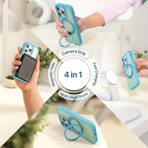 BLACK+DECKER 360°Spin Magnetic Stand for iPhone 16 Plus Case, Blue - image 6