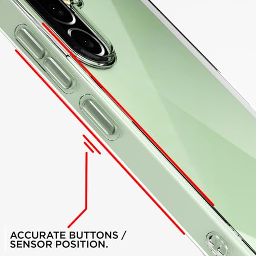 Image of Outlouders Back Cover for Samsung Galaxy M56 5G Clear Transparent PC + TPU Bumper Case with Raised Edges for Shockproof Protection(Transparent)