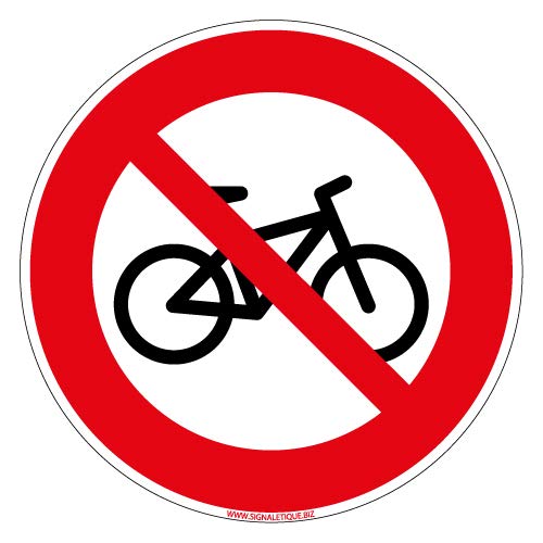 Signalétique.biz France - Panneau - Vélo Interdit - Diamètre 250