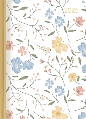 Alpha Edition - Ladytimer Flower Love 2025 Taschenkalender, 10,7x15,2cm, Kalender mit 192 Seiten, Notizmöglichkeiten, Bucket List, Mondphasen und internationales Kalendarium