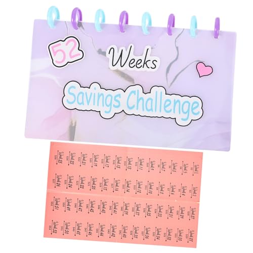 LALAFINA Budget Binder Cash Envelopes for Planning Week Savings Challenge Organizer Lightweight Loose-Leaf Design for Family School and Office Budgeting Needs