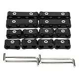 16pcs Spark Plug Wire Separator Divider Kit Holder Organizer Protector Tool for 8mm 9mm 10mm 10.5mm HEI Ls1 Ls2 Sbc Bbc 350 454 High Performance Spark Plug Wire Loom Black