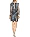 Adrianna Papell Women's Stripe Bead Sheath Dress, Black Multi, 2