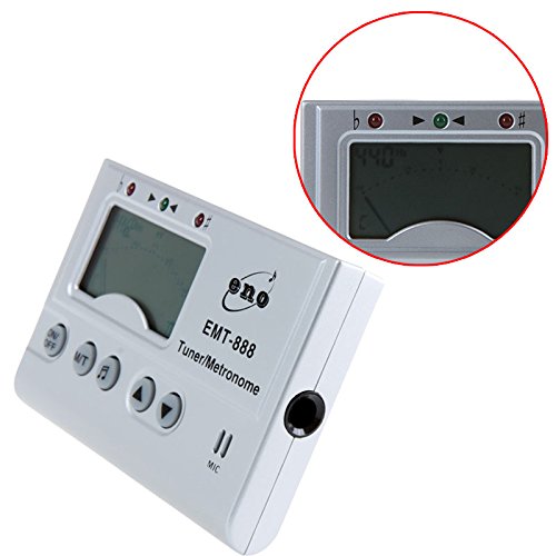 Tempaky Gerador de tom de metrônomo com afinador cromático universal automático LCD digital 3 em 1 c