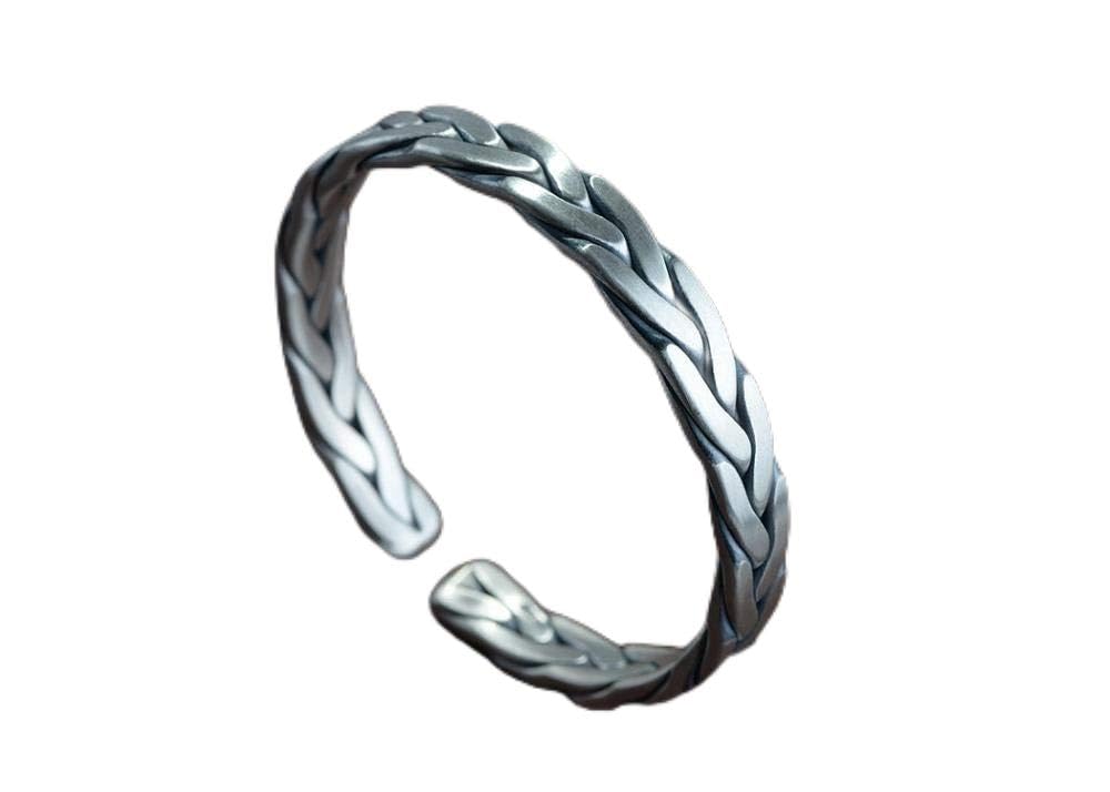 Bracelet tressé S990 couple entrelacé pour un lien éternel