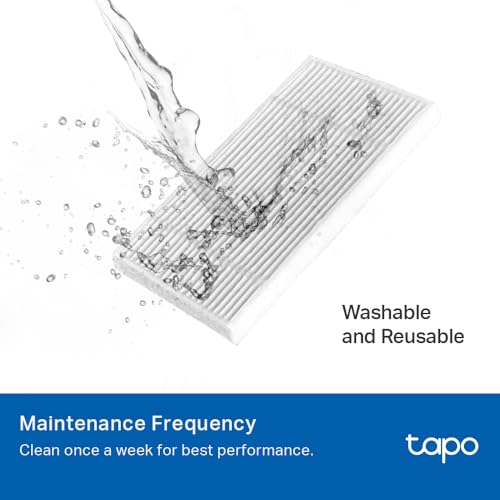 Image of Tapo Robot Vacuum Replacement KIT, Includes Easy to Replace 2x Main Brush and cover, 4x Side Brush, 4x Washable HEPA Filter, Compatible with RV30 Max and Plus, RV20 Max and Plus