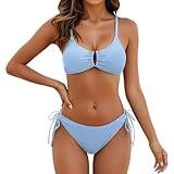 Materiale: il set bikini da donna è realizzato in tessuto di alta qualità con texture morbida e ad asciugatura rapida, che offre un perfetto equilibrio tra durata ed elasticità.