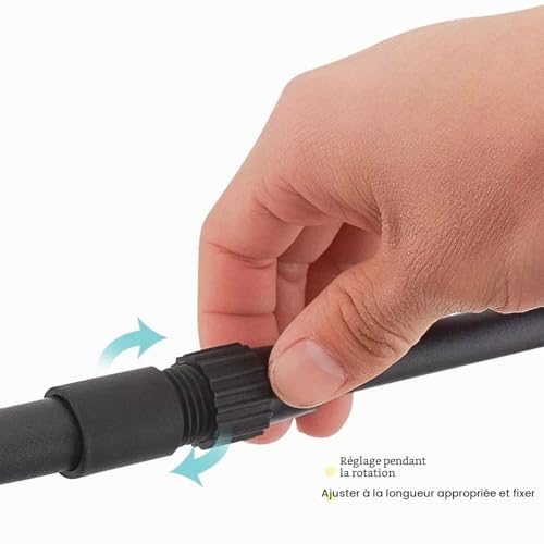 LANTUS Étagère Extensible pour Four à Micro Ondes avec Crochets de Suspension Support à Micro-Ondes Organisateur de Rangement de Cuisine-40/64 * 45 * 36,5 cm-Noir – vue 6