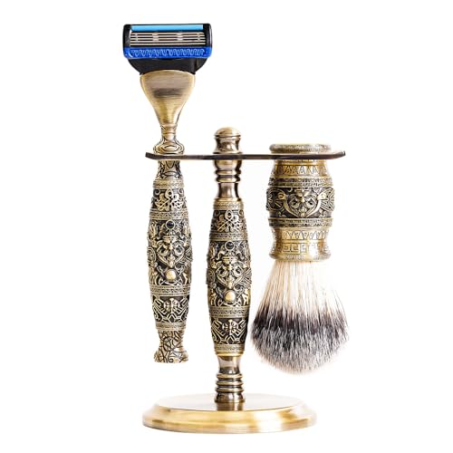 FREED Odin?5-blade safety razor,The Ultimate Tool with a Unique Design,Exquisite Engravings with Natural Blue Sapphires,Perfectly engraved handle using etching techniquehandle for the Best Grip