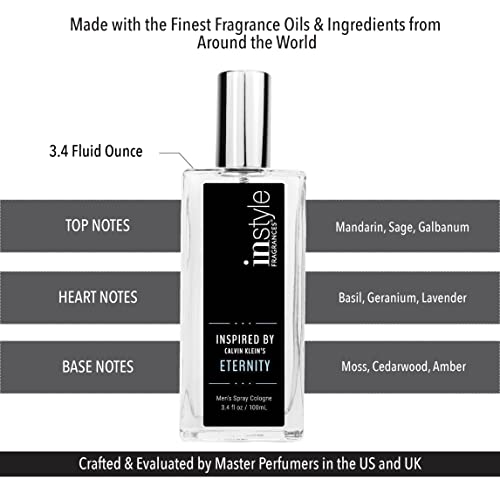 Instyle Fragrances - Eternity - Cologne For Men - Never Tested On Animals - 3.4 Fluid Ounces(Pack Of 1) #TOP7