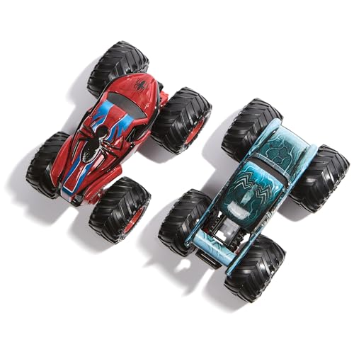 Image of Monster Jam Marvel Venom vs The Amazing Spider-Man 1:64 Scale 2-Pack
