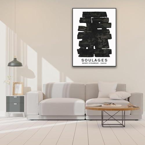 Pósters en blanco y negro de Pierre Soulages para renovar paredes vacías 2