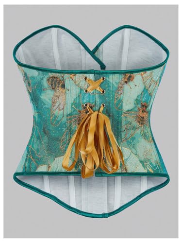 SHENHE Women's Vintage Renaissance Overbust Corset Top Floral Lace Up Boned Bustier Bodyshaper2