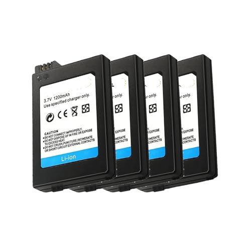 Batería De 1200MaH PSP S110 PSP 2000, Compatible con Sony PSP2000 PSP3000 PSP Lite, PSP Silm PlayStation, Mando Portátil(4pcs)