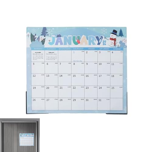Magnet Refrigerator Calendar, Monthly Planner Sheet, 2026–2027 Date Organizer, Large Writing Space, Easy View Planning Board, Full Magnetic Back, Organization Daily Tracking, Scheduling Aid